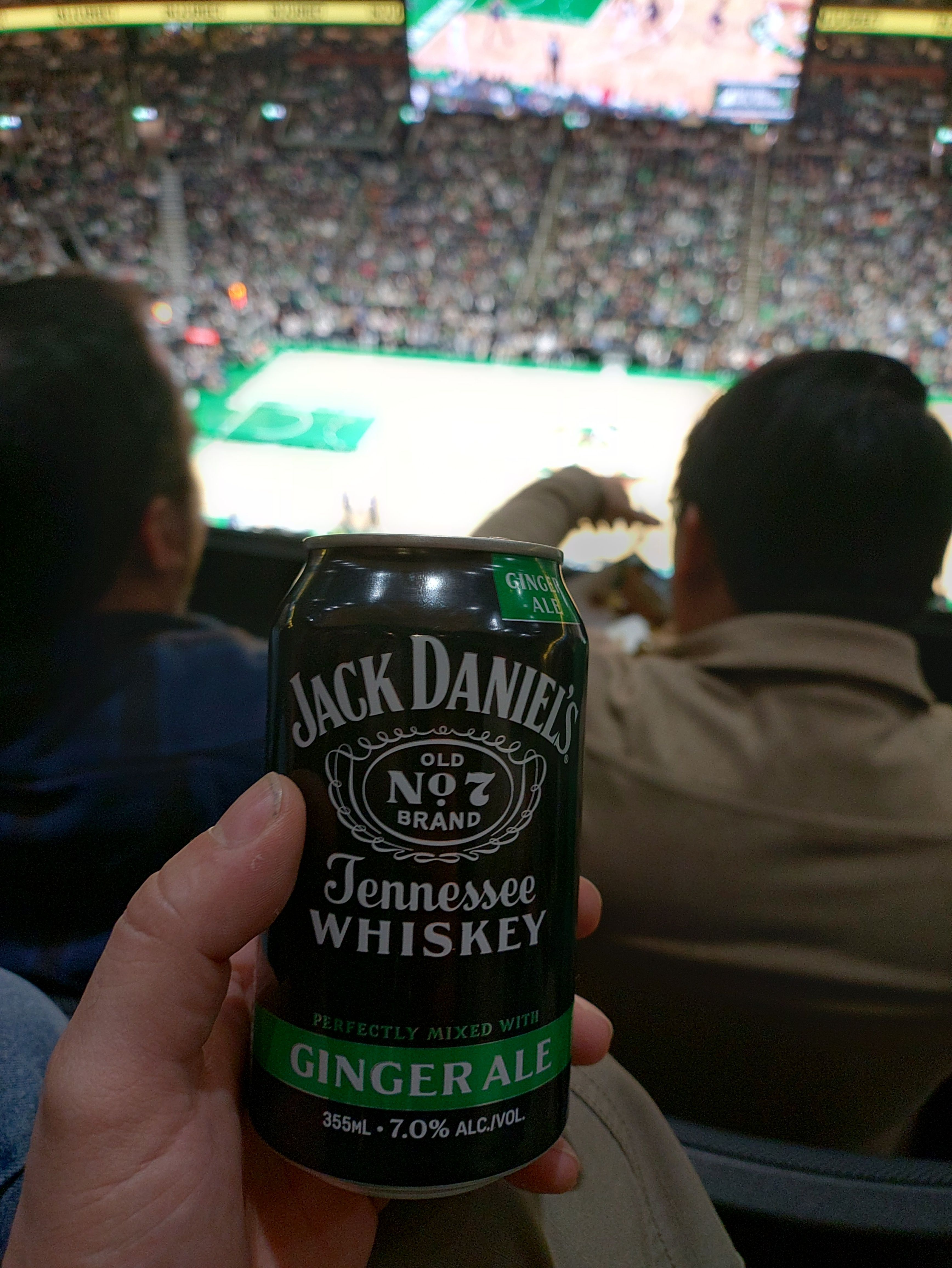 At the game — Jack Daniel's & Ginger Ale premix, TD Garden