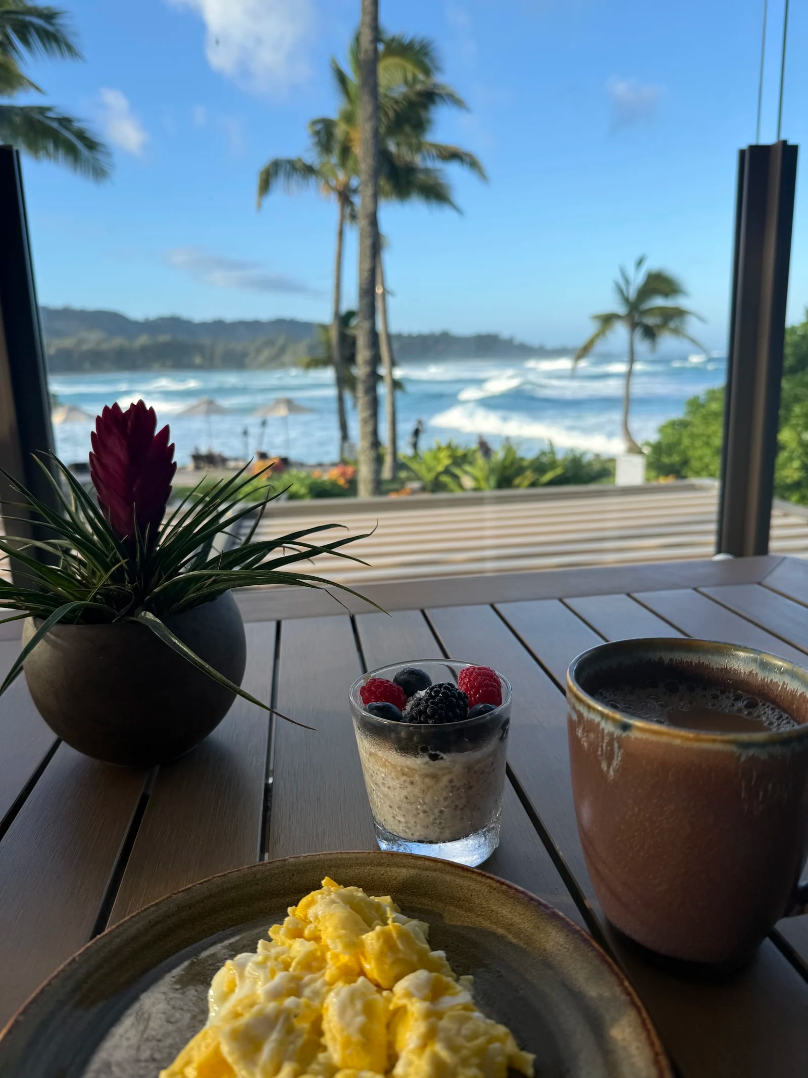 Breakfast with a view I'm not going to explain